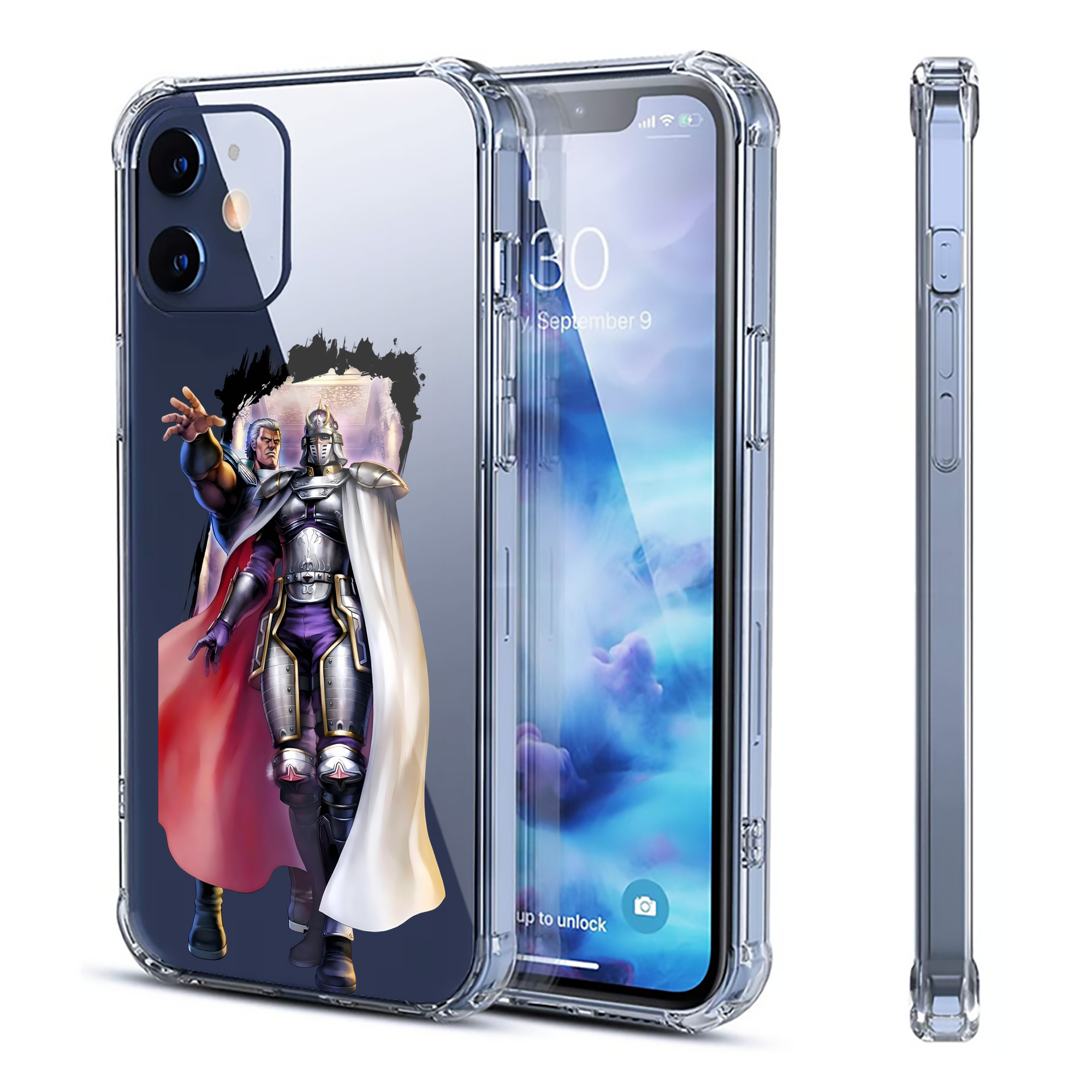 （画像用） 北斗の拳 Fist of the North Star 【iPhone 12シリーズ対応】透明スマホケース（クリアソフトケース）
